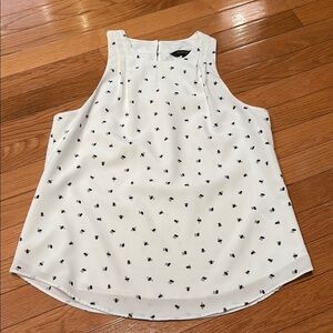 Banana Republic Ivory Tank with Black and Yellow Bumble bees